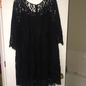 Torrid Black Lace Dress.  Size 24.  Like new